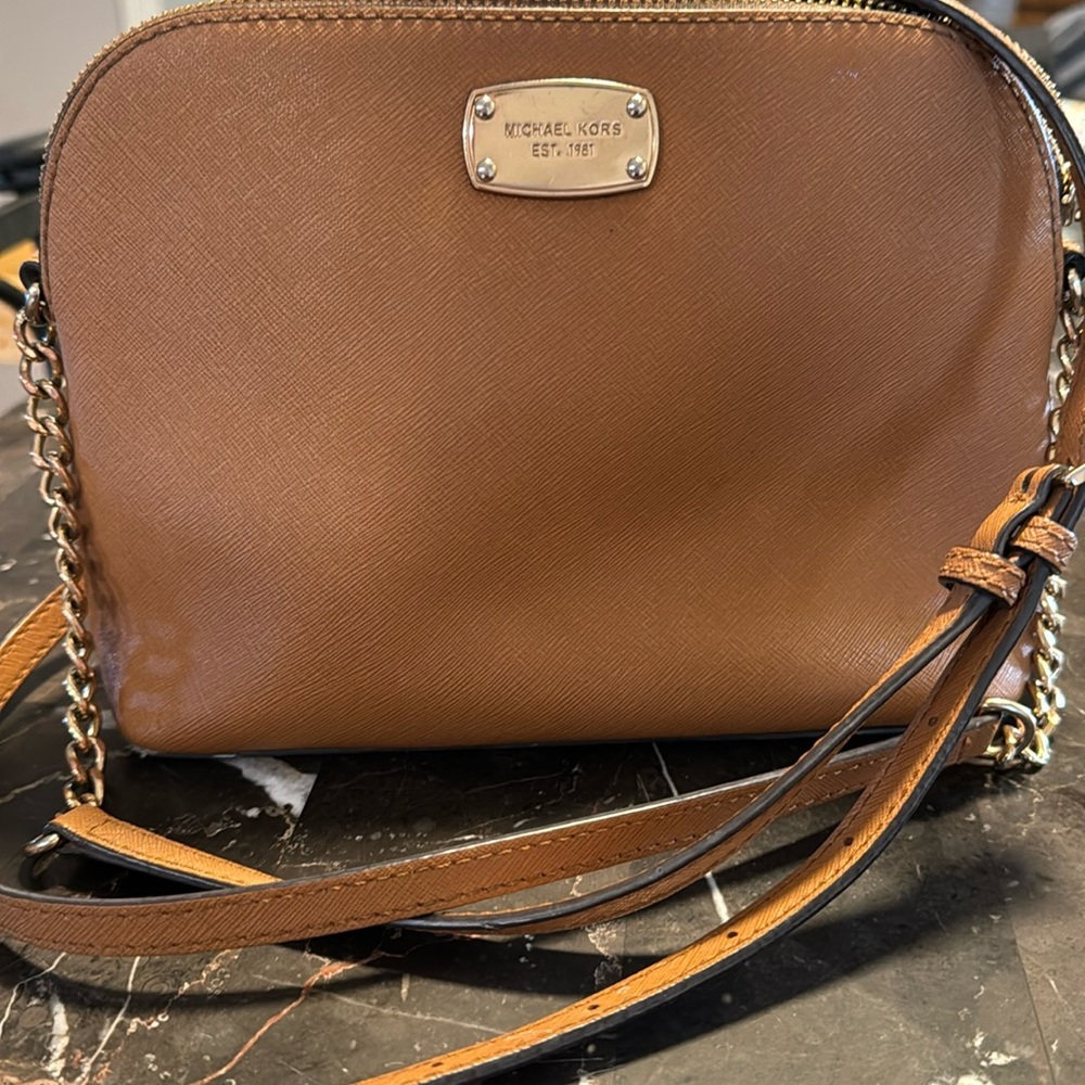 Medium sized Michael kors brown shoulder strap crossbody bag
